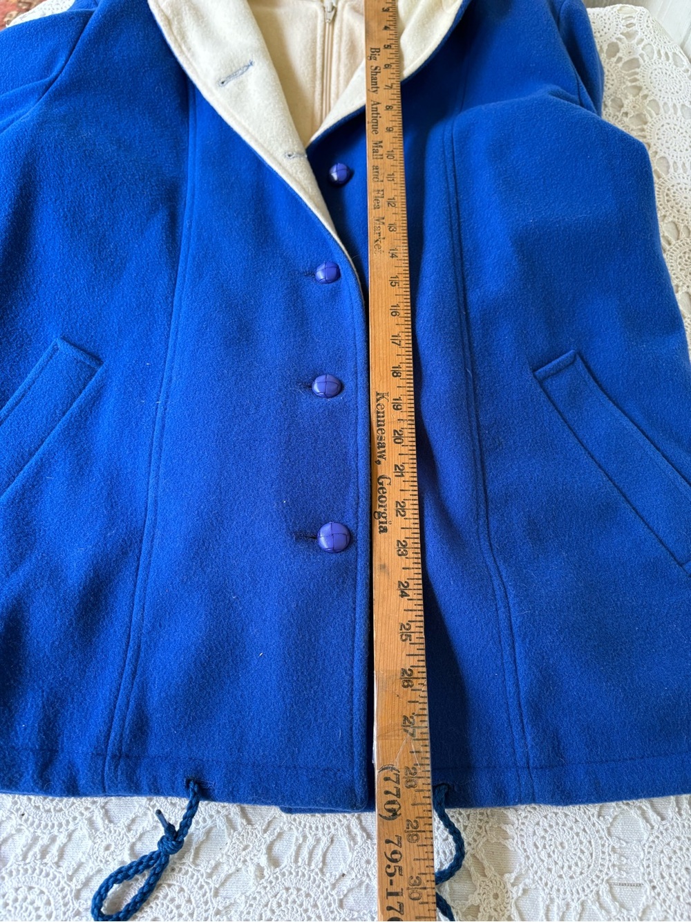 Vintage Wool Vest Coat Royal Blue Mackintosh Authentic XL - Picture 5 of 12